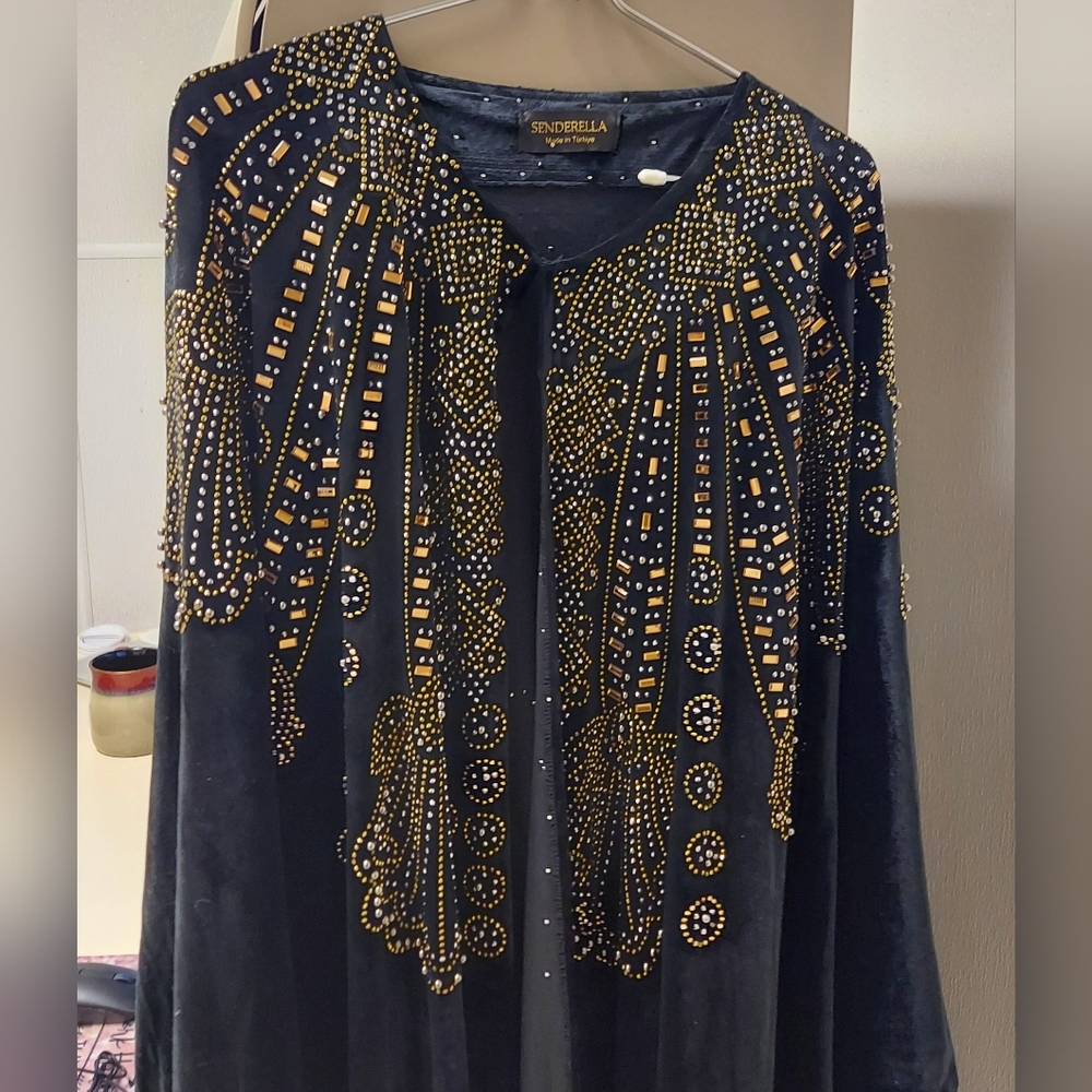 Black and Gold Embellished Women's Jacket